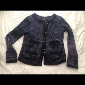 Free People purple sweater cardigan.